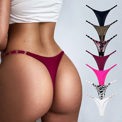 #ad Women Sexy High Cut G string Thongs T back Underwear Panties Lingeries Sleepwear $8.59