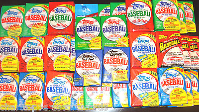 #ad Huge Lot of 75 Unopened Old Vintage Topps Baseball Cards in 5 Wax Rack Packs $13.00