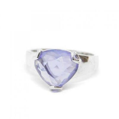 #ad Swarovski Ring Crystal size 14 Silver Color Purple Stone used $128.00