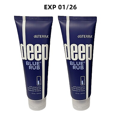 #ad doTERRA Deep Blue Rub 4fl oz 120ml 2 Pack EXP:07 25 New in Box Sealed $22.99