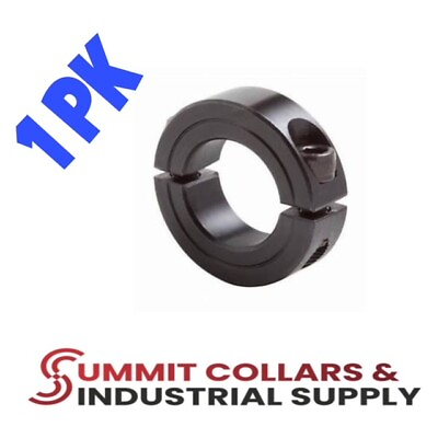 #ad 1 1 8” Bore DOUBLE SPLIT STEEL 1 PC CLAMPING SHAFT COLLAR BLACK OXIDE $8.62