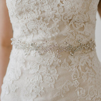 #ad Beautiful Wedding Dress Sash with Crystal Beads $13.45