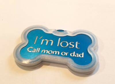 #ad CUSTOM ENGRAVED PET TAG BONE SHAPE WITH SILENCER DOG NAME PERSONALIZED ID TAGS $6.99