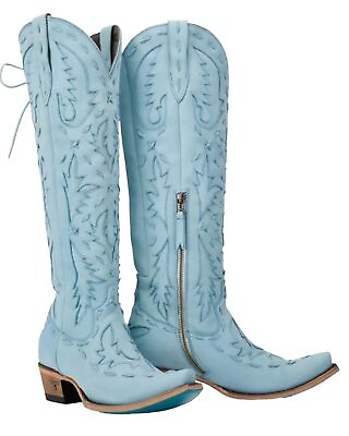 #ad Lane Women#x27;s Reverie Tall Western Boot Snip Toe Blue 7 1 2 M $459.00