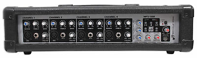 #ad Rockville RPM45 2400w Powered 4 Channel Mixer USB 3 Band EQ Effects Phantom $91.28