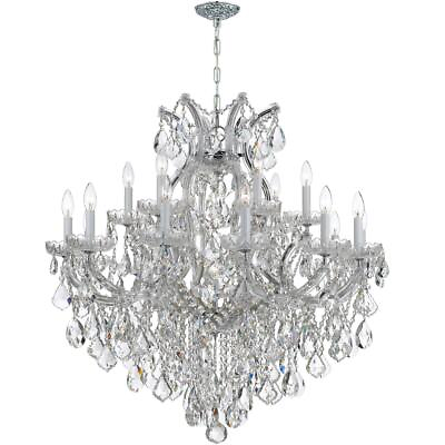 #ad Crystorama 4418 CH CL S Maria Theresa Chandelier Polished Chrome $10775.80