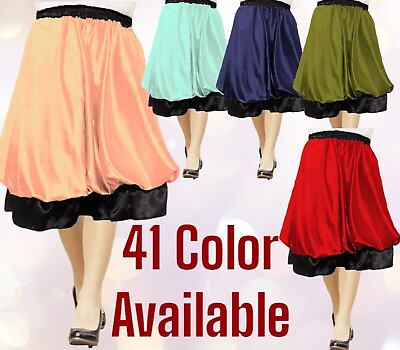 #ad Satin Balloon Skirt Belly Dance Wear Balloon Skirt Stylist Designer Skirt S38 AU $48.70