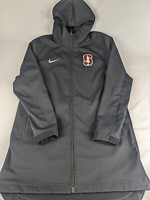 #ad Stanford Cardinals Nike Jacket Mens Large Protect Shield Fleece Lined Tall Black $89.95