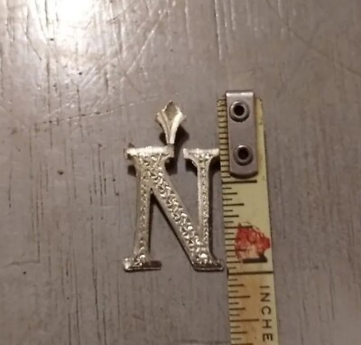 #ad INITIAL LETTER quot;Nquot; 10K GOLD PENDANT 1.0 Grams Diamond Cut Stamped 475 ASK $110.00