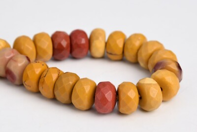 #ad 8x5MM Natural Mookaite Grade AAA Faceted Rondelle Gemstone Loose Beads 7.5quot; $5.77