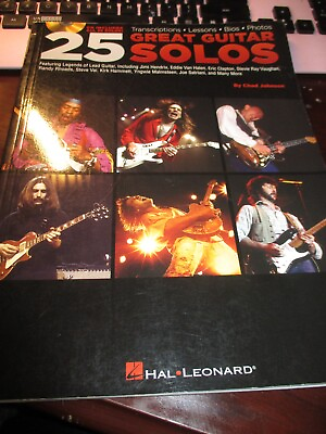 #ad Hal Leonard 25 Great Guitar Solos Tab Songbook NO CD INCLUDED FREE SHIPPING $10.99