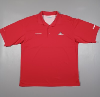 #ad Georgia Bulldogs Shirt Mens M Red Polo Omnishade PFG Embroidered Logo Columbia $22.99