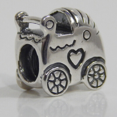 #ad New Authentic Pandora Charm Baby Carriage Sterling Silver Bead 790346 $33.00