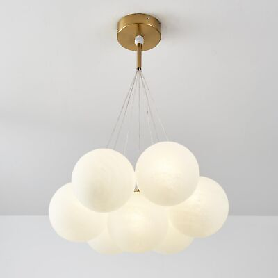 #ad Glass Bubble Chandelier Cute Globe Pendant Light Frosted Glass Hanging Lamp... $272.45