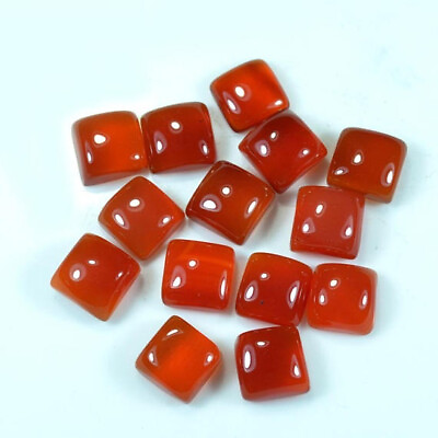 #ad 5 Pcs Lot Natural Red ONYX 12x12 mm Square Cabochon Loose Gemstone AS 37 $16.99