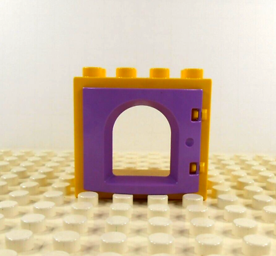 #ad Lego Duplo Item Castle Window yellow purple $2.49