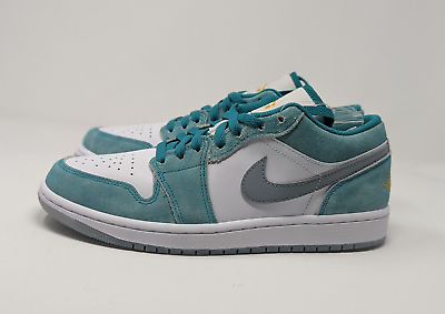 #ad Air Jordan 1 Low SE Men#x27;s Shoes White Gray Green Emerald DN3705 301 Multi Size $119.99