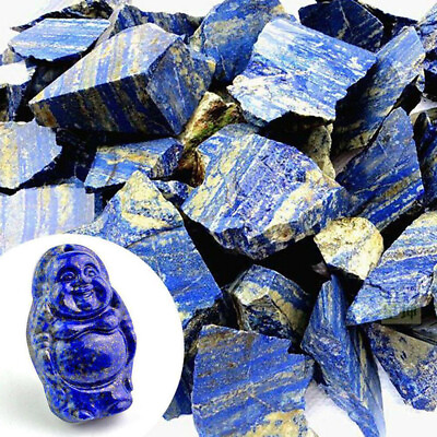 #ad Healing Lapis Lazuli Natural Crystals Raw Rough Stones For Cabbing Tumbling TOS $10.49