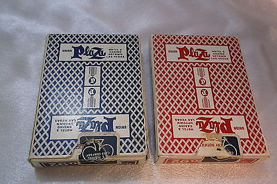 #ad Vintage Two Decks Union Plaza Casino Red amp; Blue Used Playing Cards $30.05
