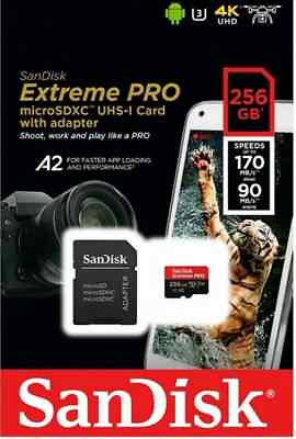#ad SanDisk 256GB Extreme Pro Micro SD MicroSDXC UHS I U3 A2 Memory Card W Adapter $16.50