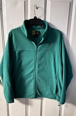 #ad Green Fleece Zippered size Medium $14.99