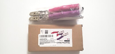 #ad 2 Single Hole Punch Metal Red amp; Purple Good quality $9.33