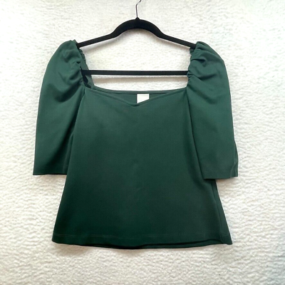#ad Hamp;M Shirt Womens Small Green Twee Retro Indiepop Quirky Whimsy Whimsical Quaint $11.03