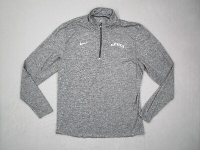 #ad Dartmouth College Jacket Men Medium Gray Nike Dri Fit 1 4 Zip Performance Swoosh $30.00