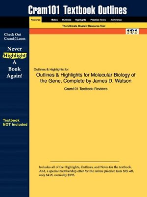 #ad OUTLINES amp; HIGHLIGHTS FOR MOLECULAR BIOLOGY OF THE GENE By Cram101 Textbook $92.75