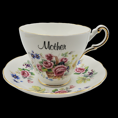 #ad Heritage Regency English Teacup Coffee Cup Saucer Mother Floral Bone China $58.80