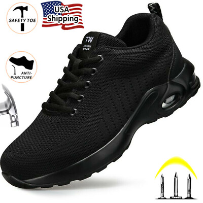 #ad Indestructible Womens Steel Toe Sneakers Safety Work Boots Lightweight Work Shoe $42.31