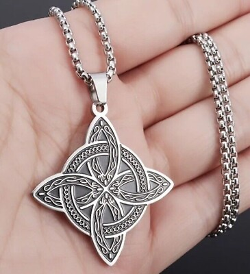 #ad New Viking Celtic Irish Triquetra Trinity Knot Pendant Necklace Stainless Steel $9.88