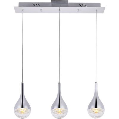 CHANDELIER CHROME CEILING PENDANT KITCHEN ISLAND DINING ROOM FIXTURE LIGHT 24 in $483.31