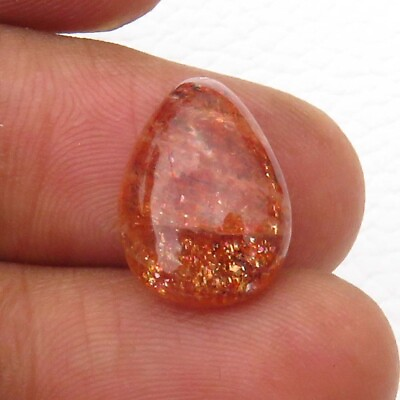 #ad Natural Sparkle Confetti Sunstone Gemstone 14x10mm African Pear Cabs 5Cts SU 444 $10.49