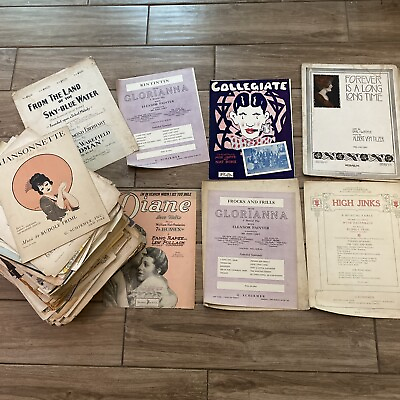 #ad LARGE LOT OF VINTAGE ANTIQUE SHEET MUSIC BOOKS Estate Find Various Music 12lbs $149.99