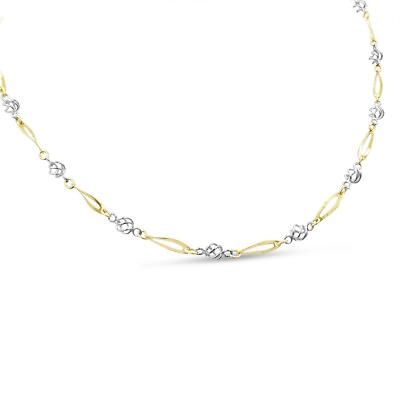 #ad Gold Necklace Chain Ladies Multi Tone Fancy Twist Designed 16quot; GBP 550.00