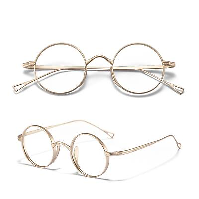 #ad Round Vintage Titanium Eyeglasses Frames Mens Womens Classic Retro Spectacles C $23.96