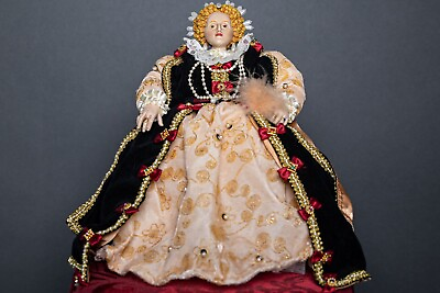 #ad Queen Elizabeth and The Queen of Scotts Porcelain type Doll Figures $175.00