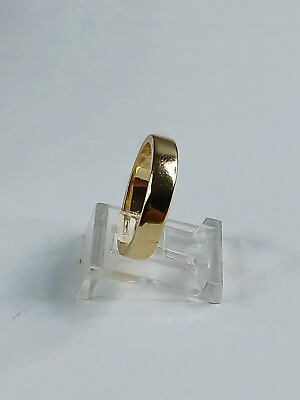 #ad 14kt Gold Band Sz 6 3.9mm Wide $440.00