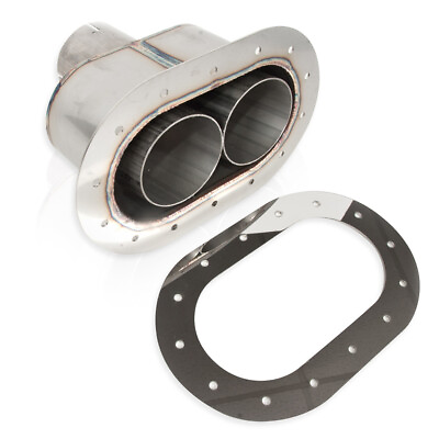 #ad Stainless Works Through body Exhaust Tip Oval Style 2.5in Inlet ST2814 $241.61