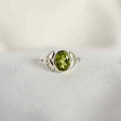 #ad Peridot Gemstone 925 Silver Ring Handmade Jewelry Ring All Size $9.19