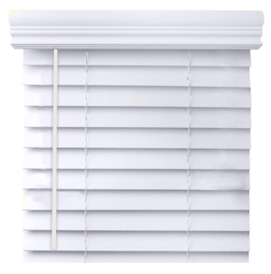 #ad 2quot; Faux Wood Horizontal Blind w Royal Crown Val Outside Mount Ships today $17.99