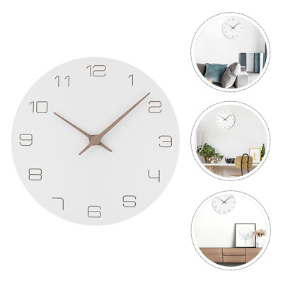 #ad Minimalist Home Decor Wooden Clock Wall Vintage Clocks Mute $24.59