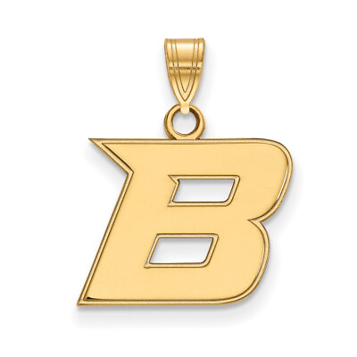 #ad 14k Yellow Gold Boise State Small Initial B Pendant $317.66