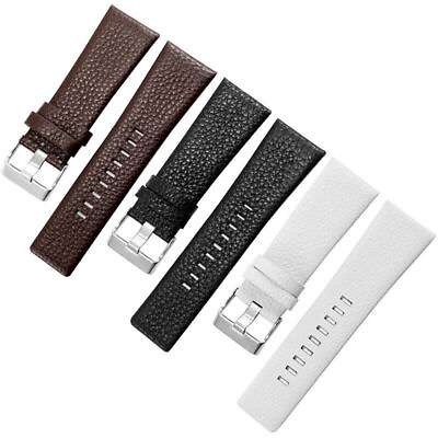 #ad 24 26 27 28 30mm Genuine Leather Strap Watch Band Strap fit Diesel DZ Watches $14.89