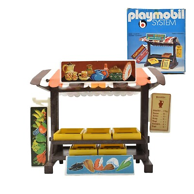 #ad Playmobil 3296 Market Stand Medieval Vegetable Fruit Cottage Castle Crafts Boxed $56.41