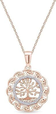 #ad Celtic Knot Tree Life Pendant 18quot; Necklace 14K Gold Plated 925 Sterling Silver $52.57