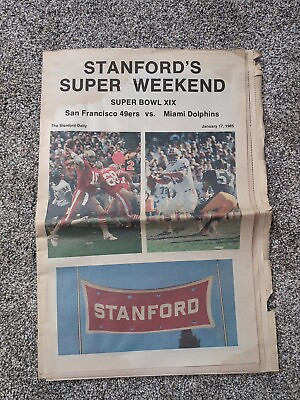 #ad The Stanford Daily Superbowl XIX Newspaper 49ers Dolphins RARE $95.00