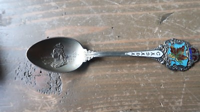 #ad Antique Sterling Silver and Enamel CANADA Diamond Jubilee Souvenir Spoon 16.70g $114.06