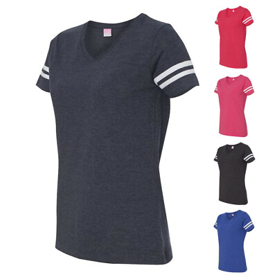 #ad LAT Ladies#x27; Womens Short Sleeve Tees Vintage Football T Shirt 3537 $16.95